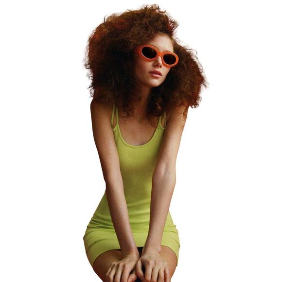 2/$30 NWT ZARA Ribbed Strappy Pinafore Dress Small Apple Green Mini #7346 - Picture 3 of 16